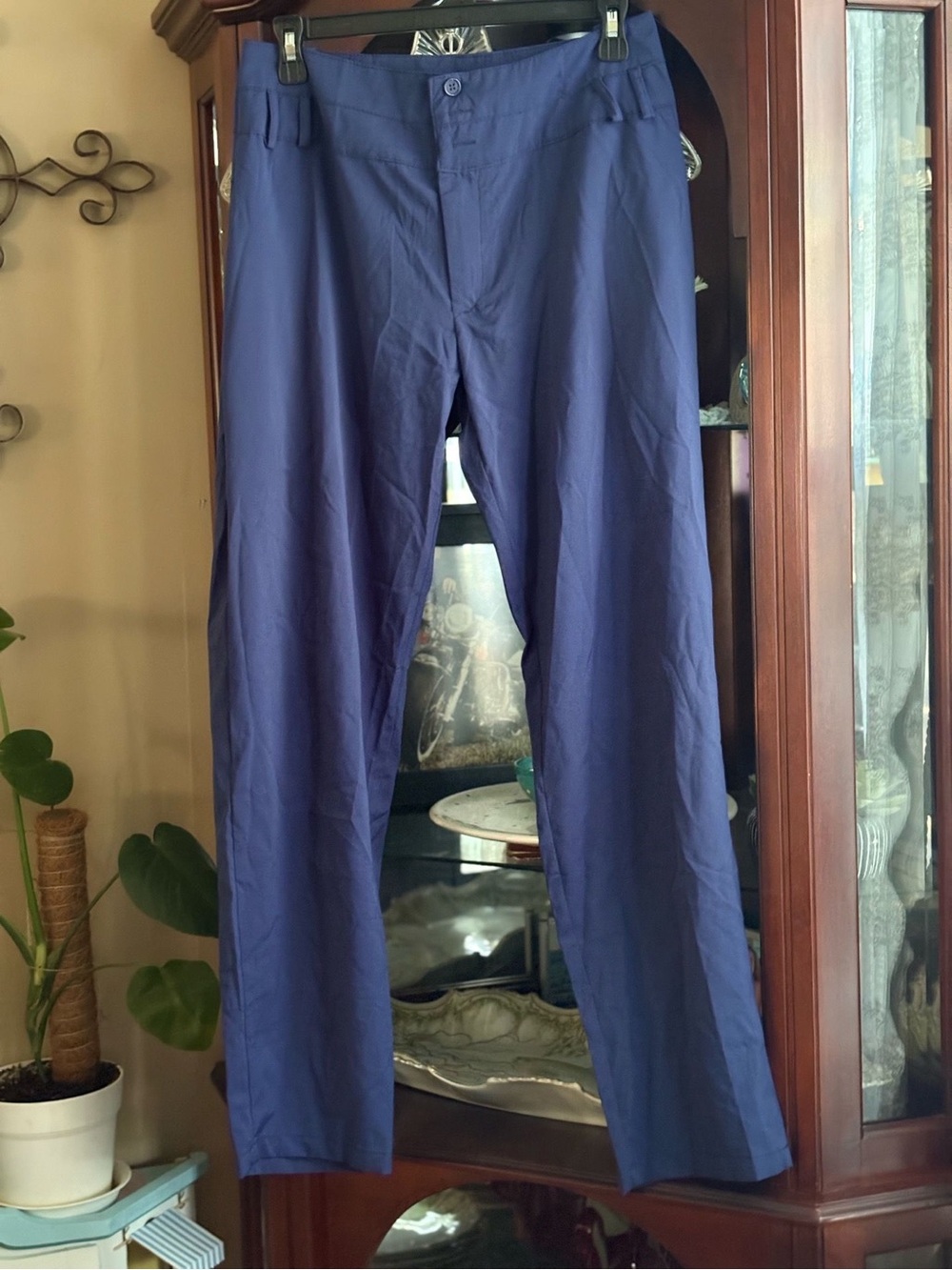 Zanzea Navy Blue Straight-Leg Women's Trousers